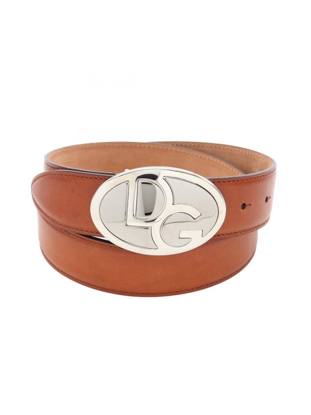 Dolce & Gabbana Belt Logo Plate Leather